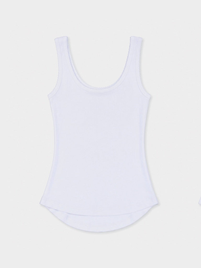 Wunderlove White Solid Cotton Camisole