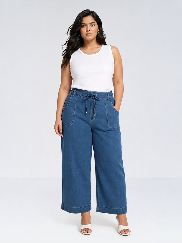 Gia Blue-Wash High-Waist Regular Fit Jeans