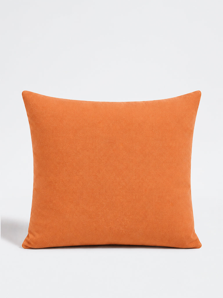 Westside Home Grey Text-Embroidered Halloween Cushion Cover