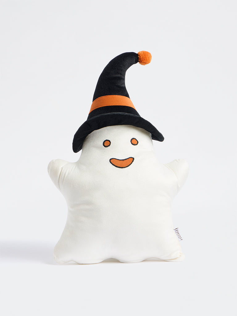 Westside Home White Ghost Design Halloween Cushion