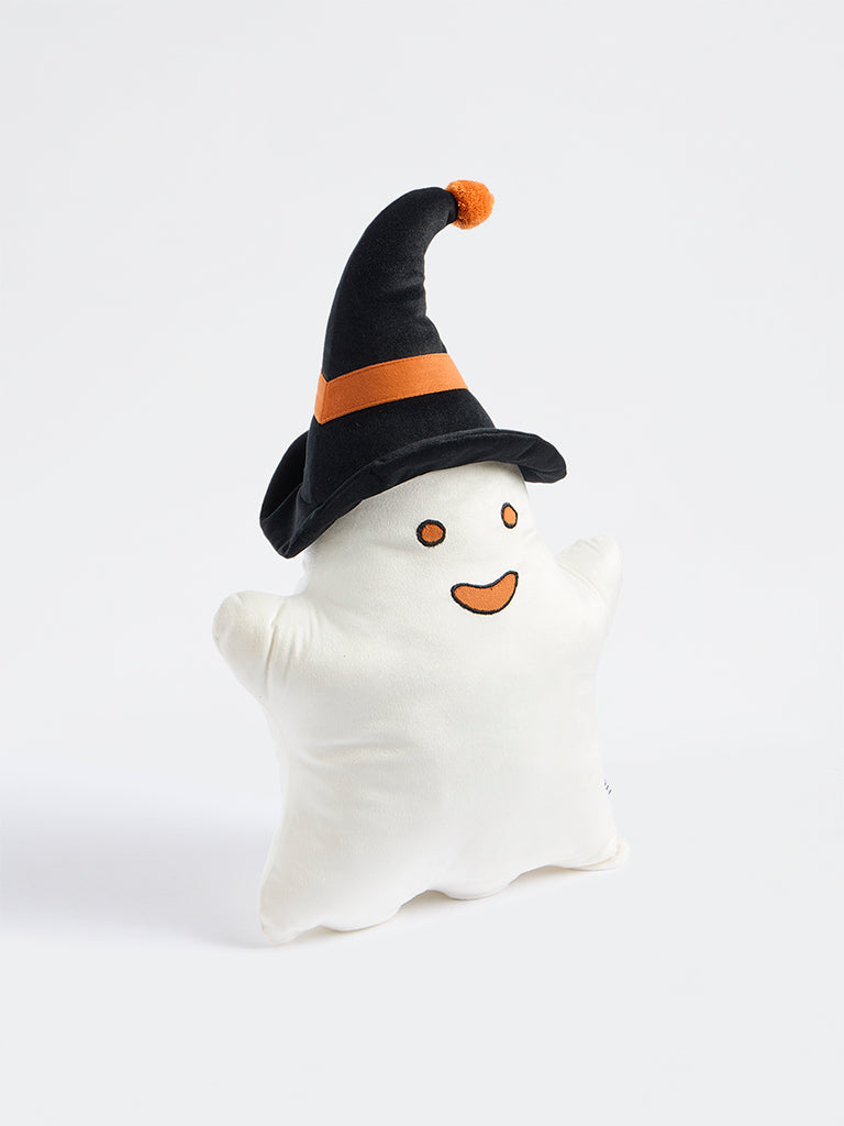 Westside Home White Ghost Design Halloween Cushion