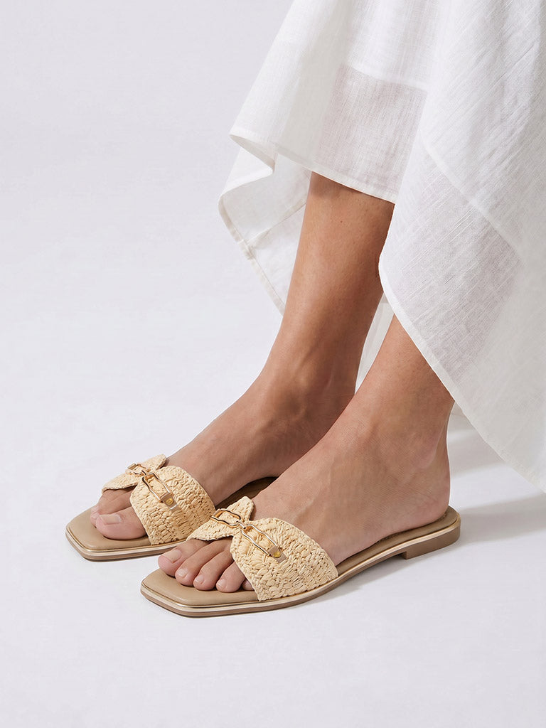 LUNA BLU Beige Slides