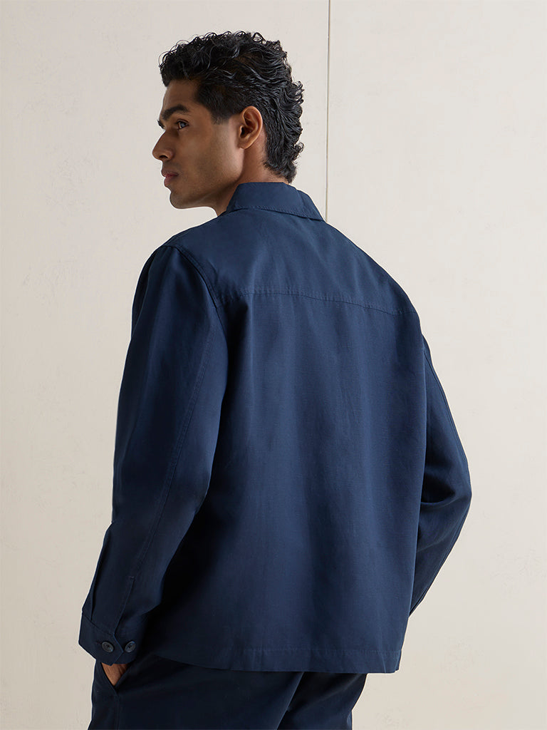 Ascot Navy Relaxed-Fit Jacket