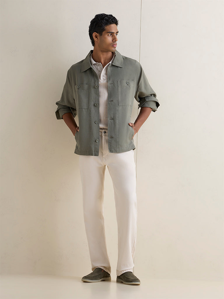 Ascot Sage Green Relaxed-Fit Jacket