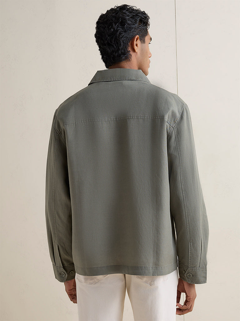 Ascot Sage Green Relaxed-Fit Jacket