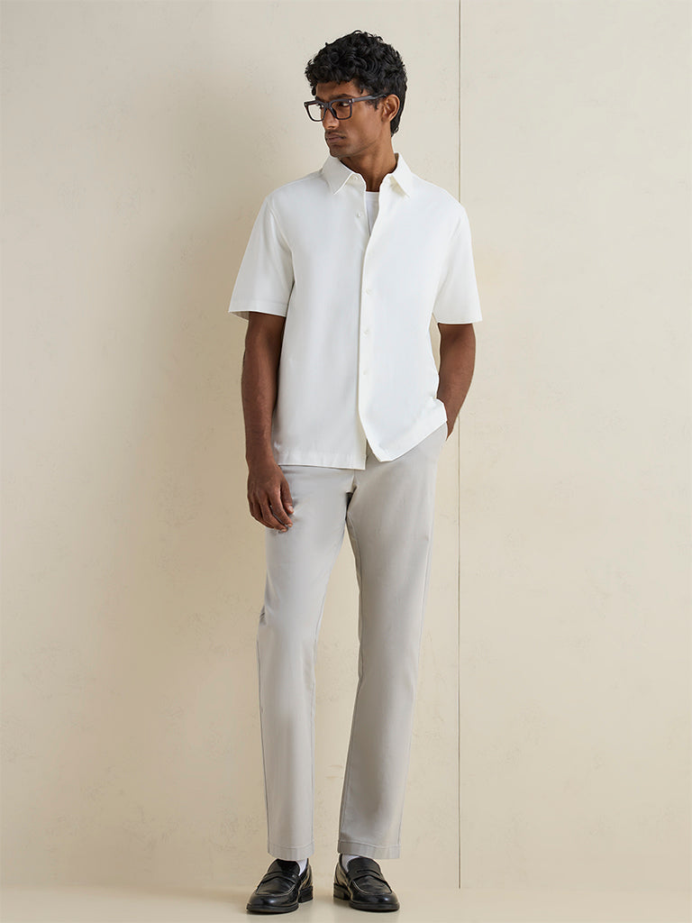 Ascot White Relaxed-Fit Shirt