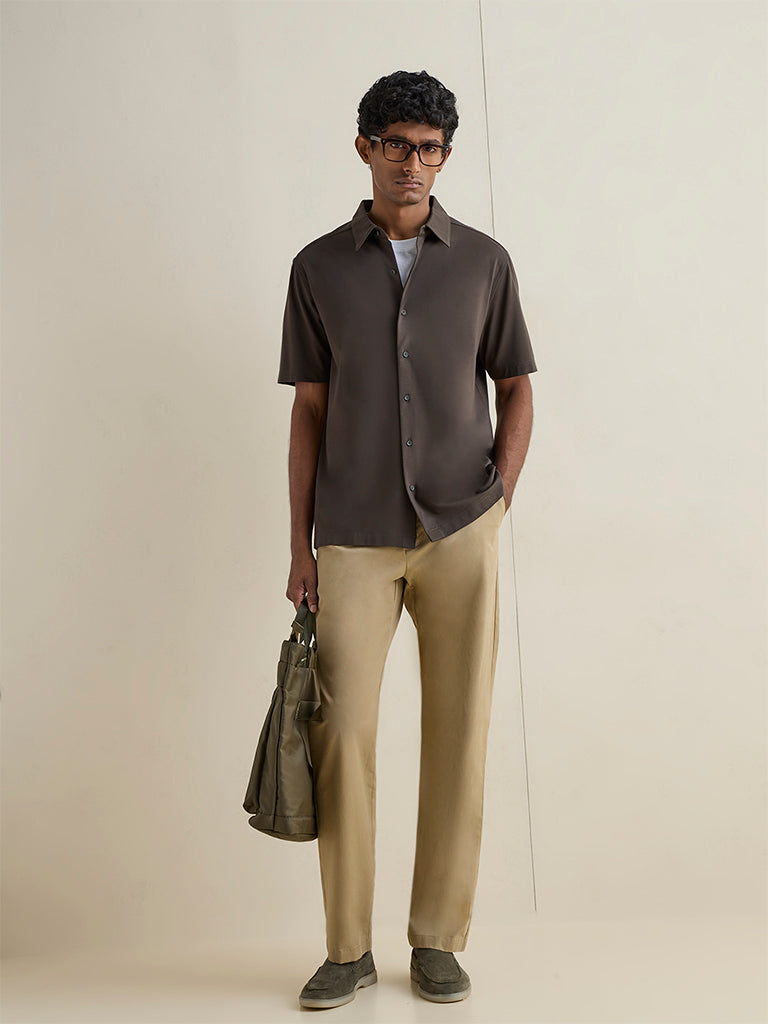 Ascot Dark Olive Relaxed-Fit Shirt