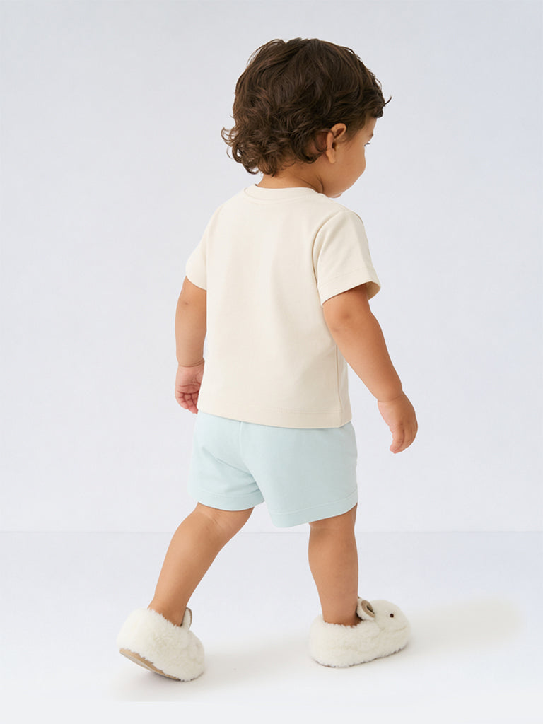 HOP Baby Boys Multicolour Printed High-Rise Cotton Shorts - Pack of 5