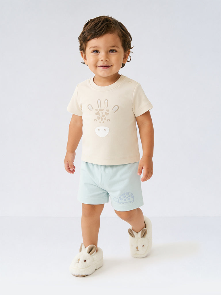 HOP Baby Boys Multicolour Printed Cotton T-Shirts - Pack of 5