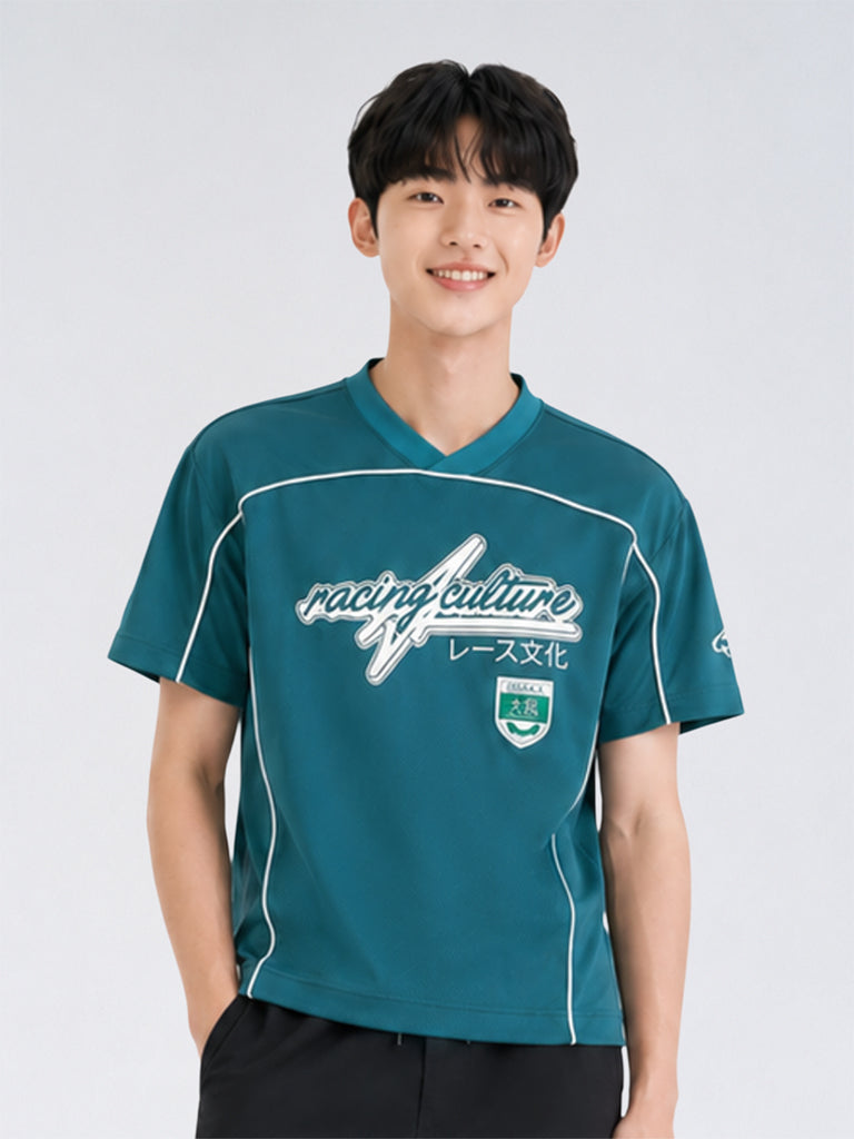 Boys Jade Green Typographic T-Shirt
