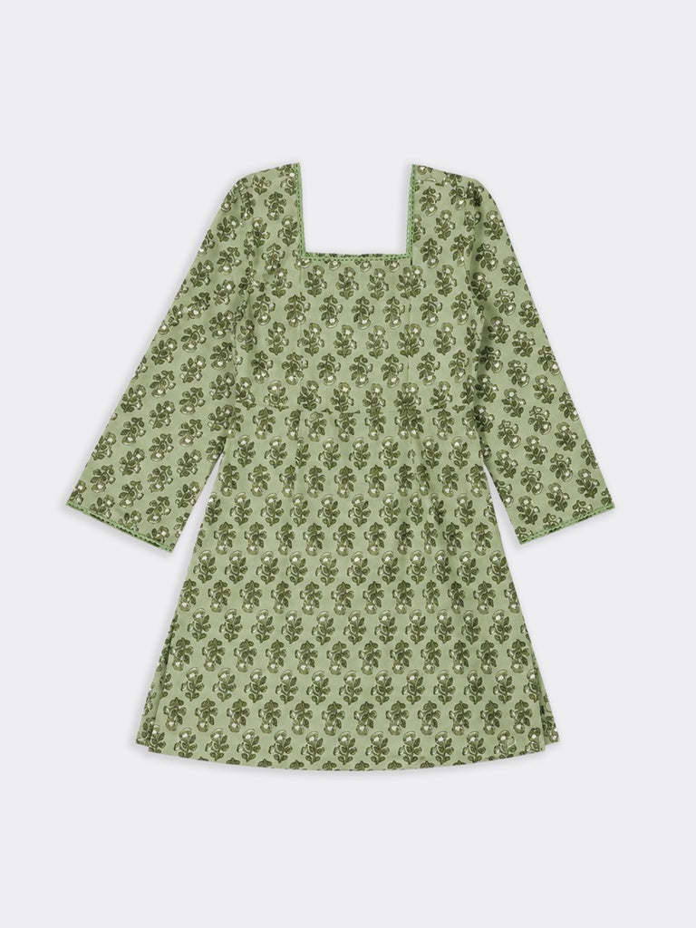 Utsa Sage Botanical Design Kurti