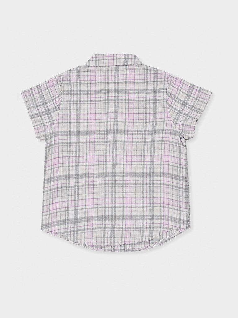 Superstar Grey Checkered Cotton Shirt