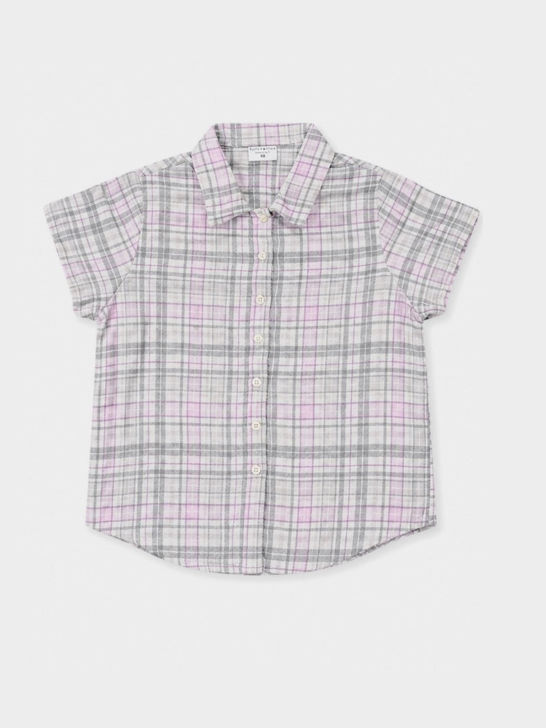 Superstar Grey Checkered Cotton Shirt