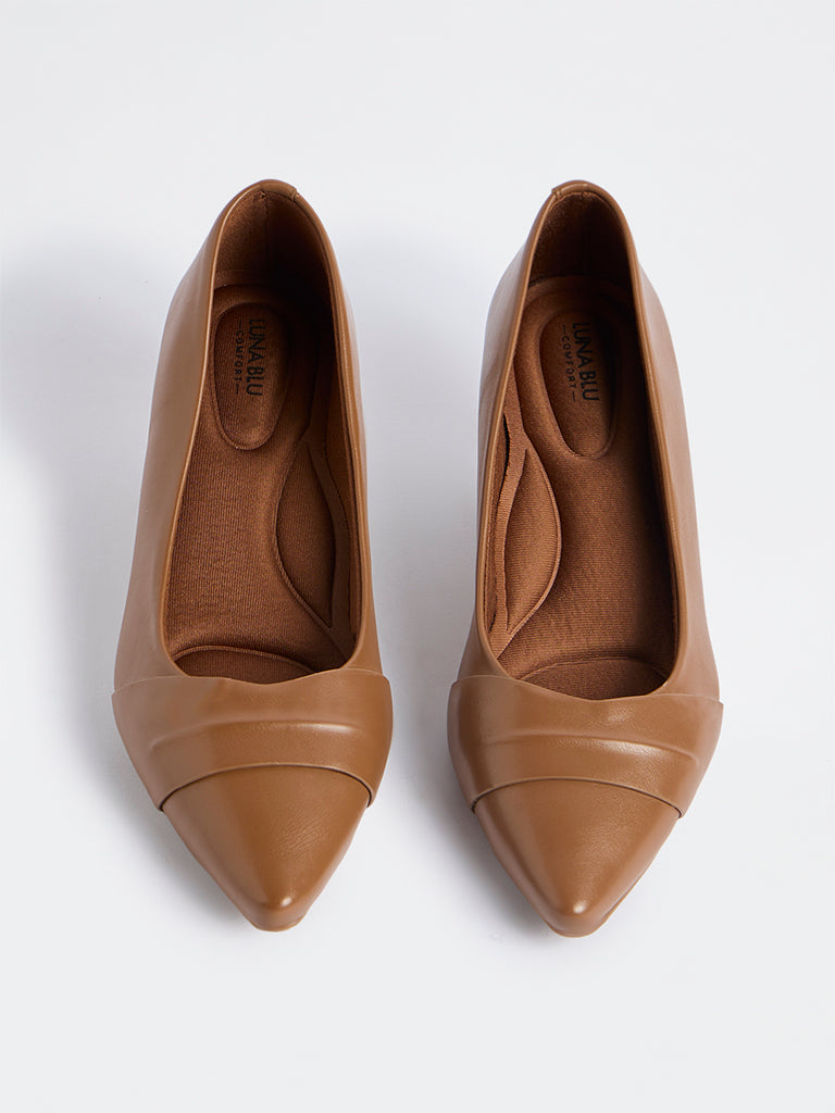 LUNA BLU Tan Comfort Pump Shoes