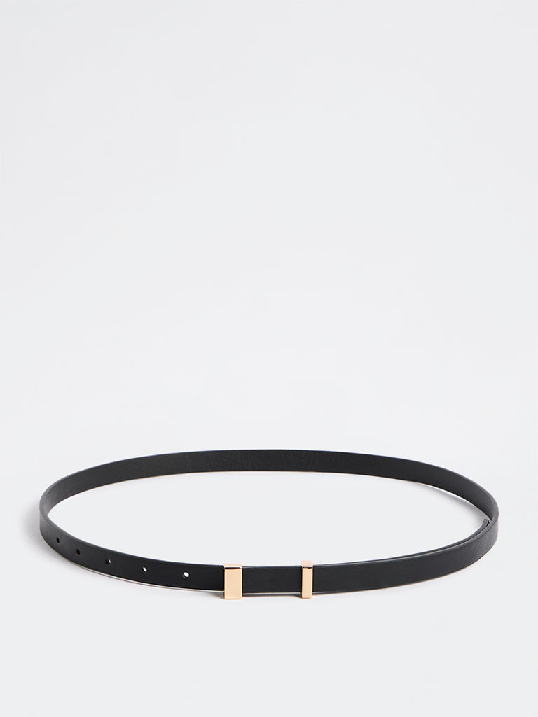Westside Accessories Black Push-Pin Buckle Belt