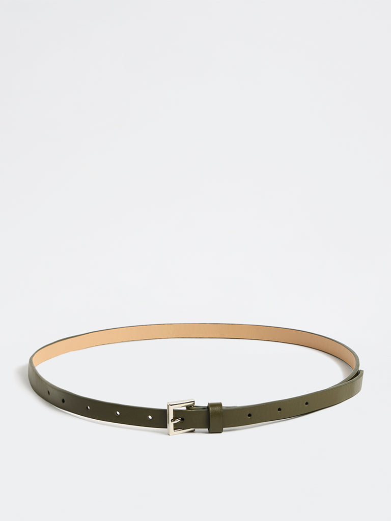 Westside Accessories Olive Square Buckle Belt