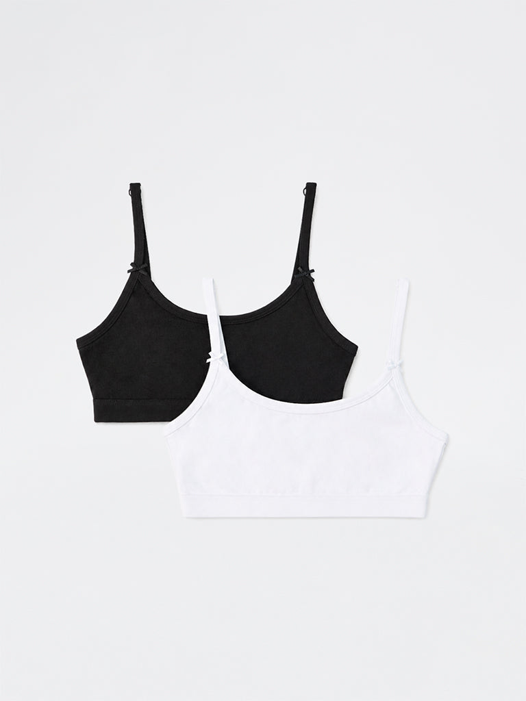 Superstar 2-Pack Cotton-Blend Crop Top Bra