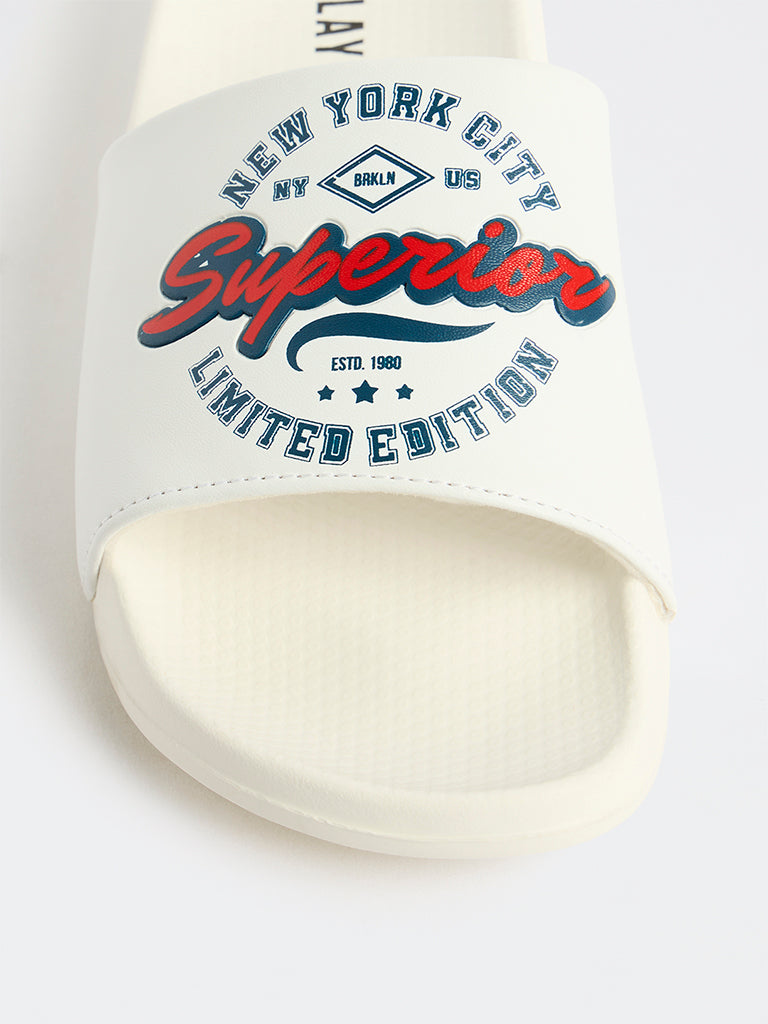 SOLEPLAY White Printed Pool Slides