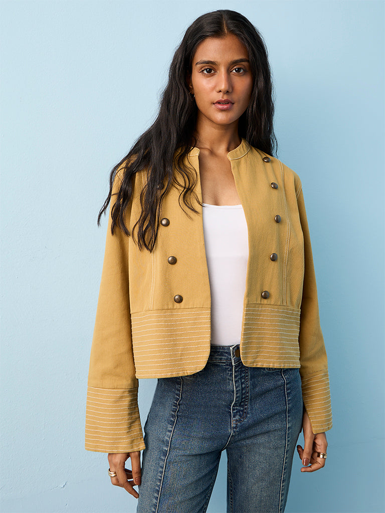 LOV Mustard Button Detailed Jacket