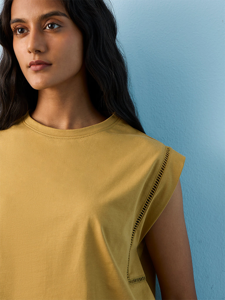 LOV Khaki Cotton Top