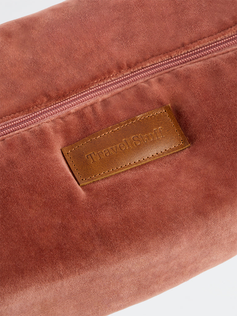 Westside Home Rust Velvet Travel Pouch