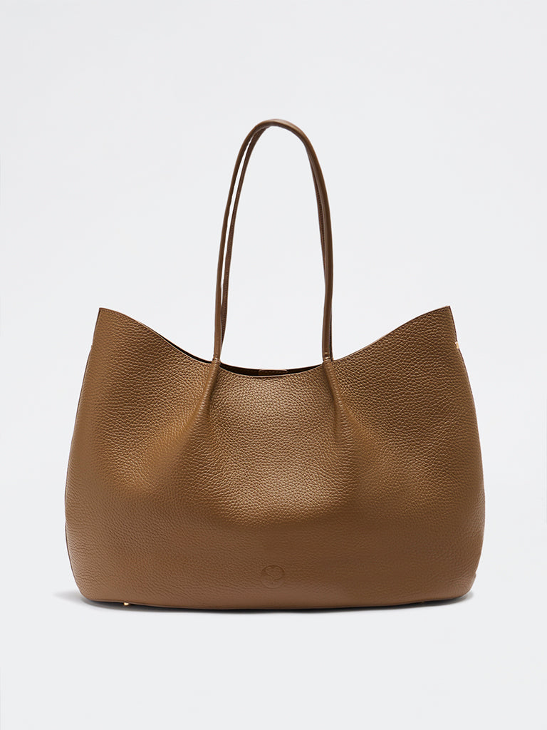 Belle Grain Leather Large Tote