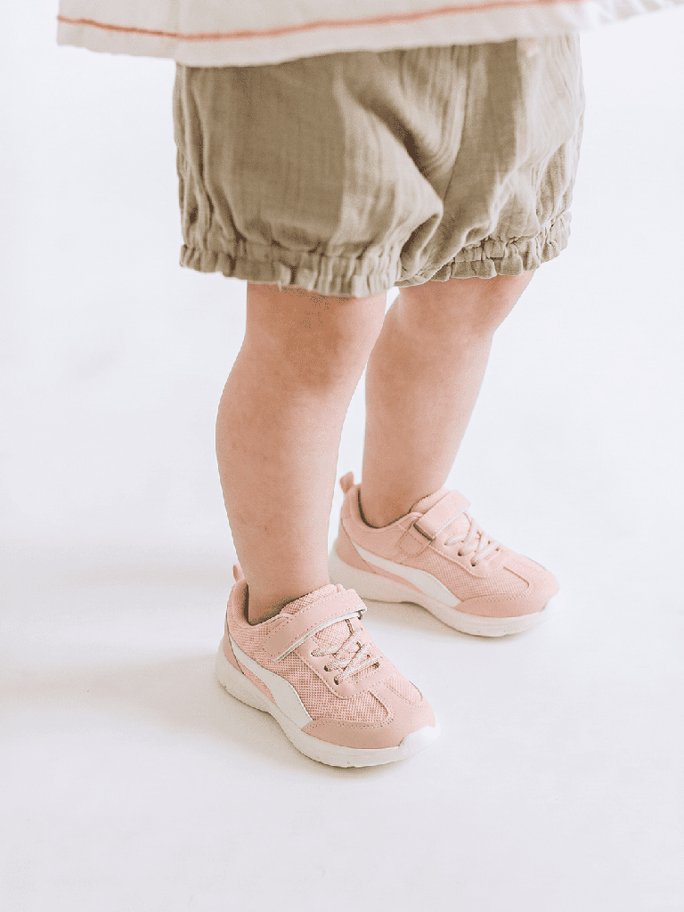Yellow Pink Mesh Detailed Lace-Up Sneakers