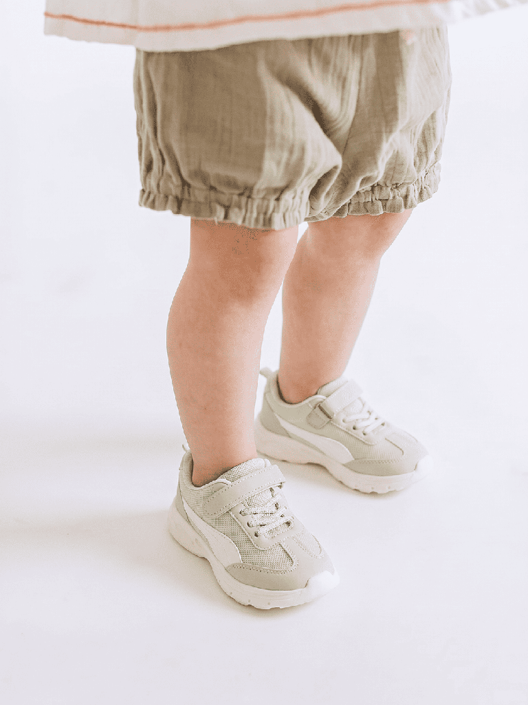 Yellow Sage Mesh Detailed Lace-Up Sneakers