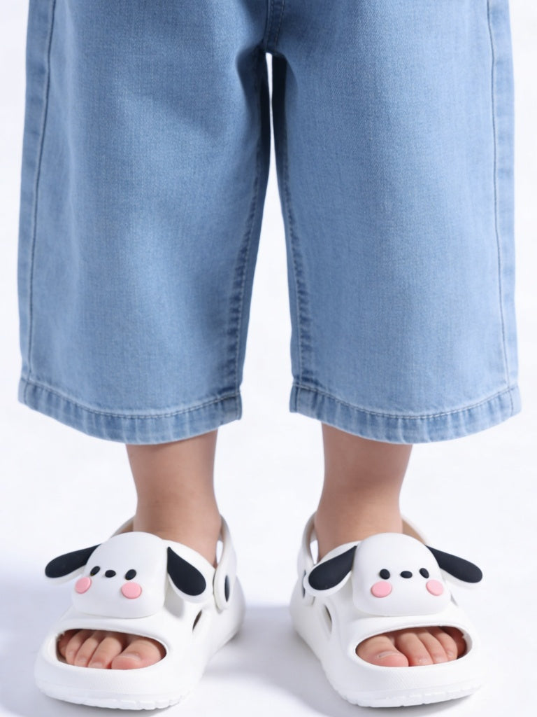 Yellow White Dog Themed Clogs