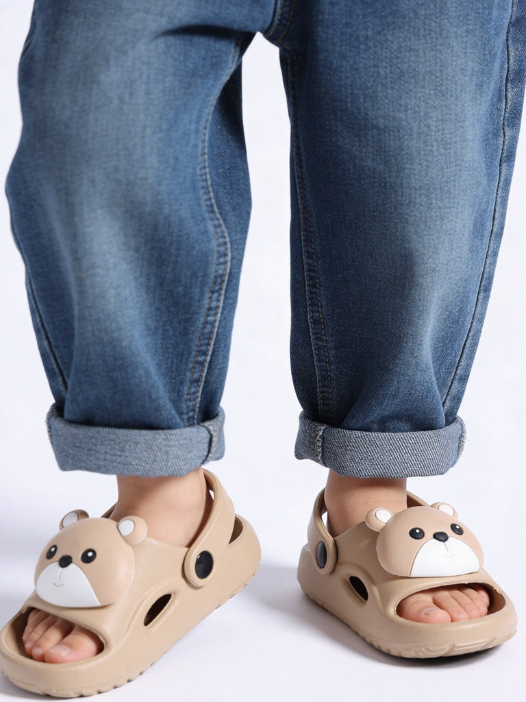 Yellow Unbleached Bear Themed Clogs