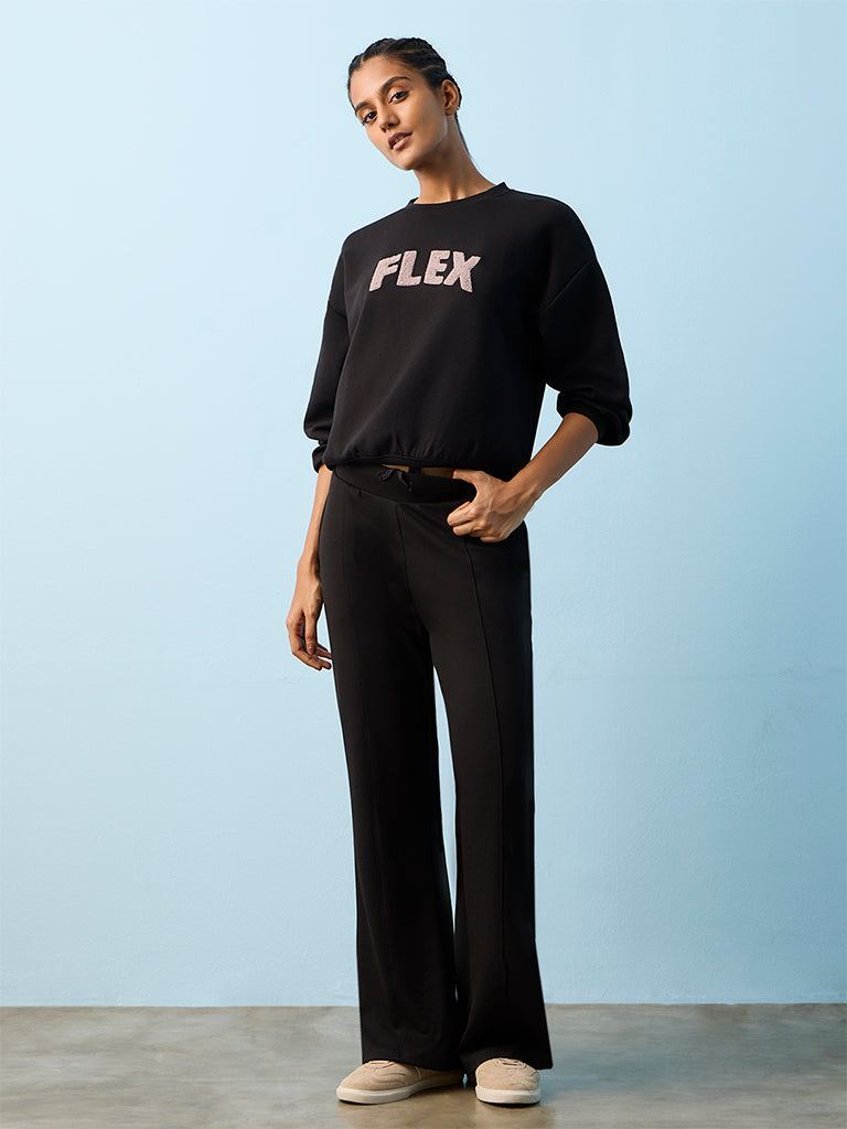 Nuoflexx Black Text Design Sweatshirt