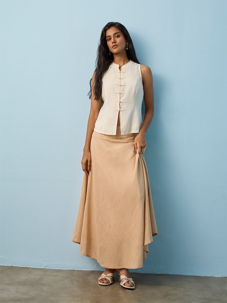 LOV Beige High-Rise Skirt