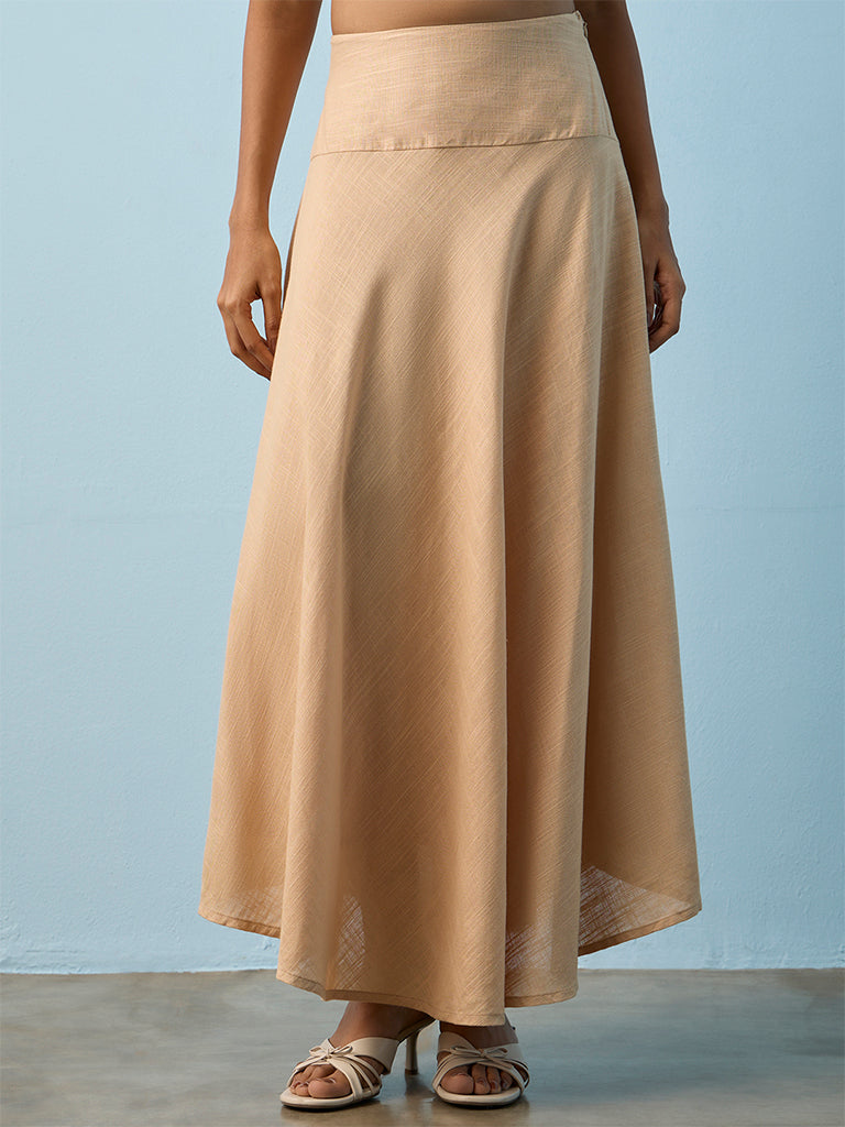 LOV Beige High-Rise Skirt