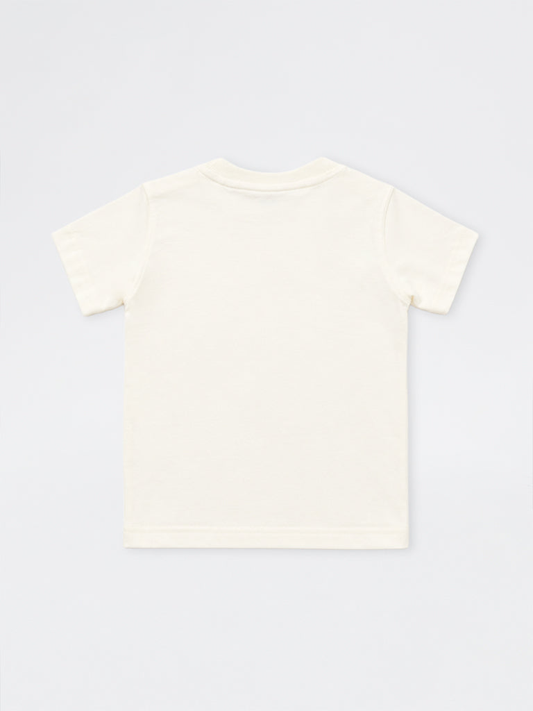 HOP Kids Boys Off-White Camping-Inspired Embossed Cotton T-Shirt