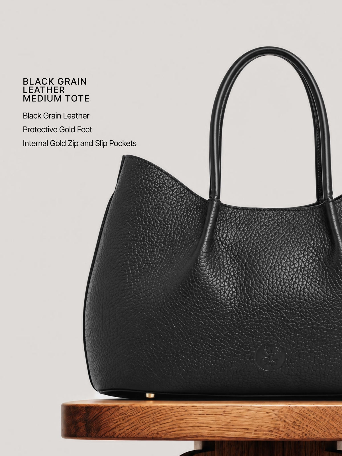 Belle Grain Leather Medium Tote