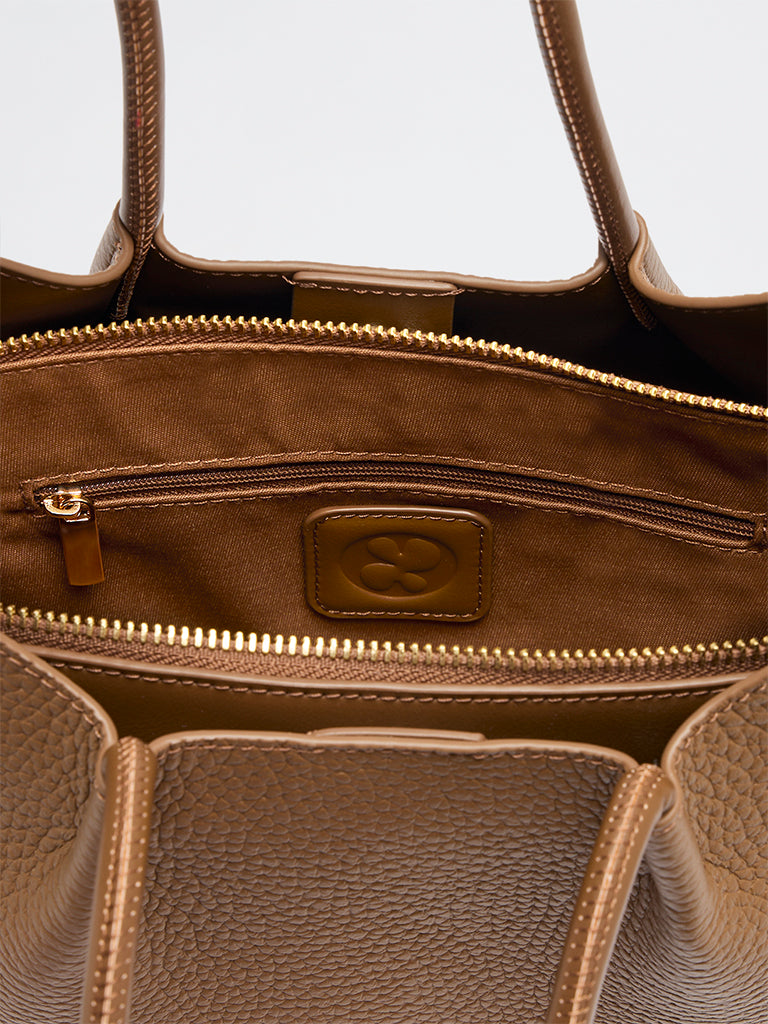 Belle Grain Leather Medium Tote