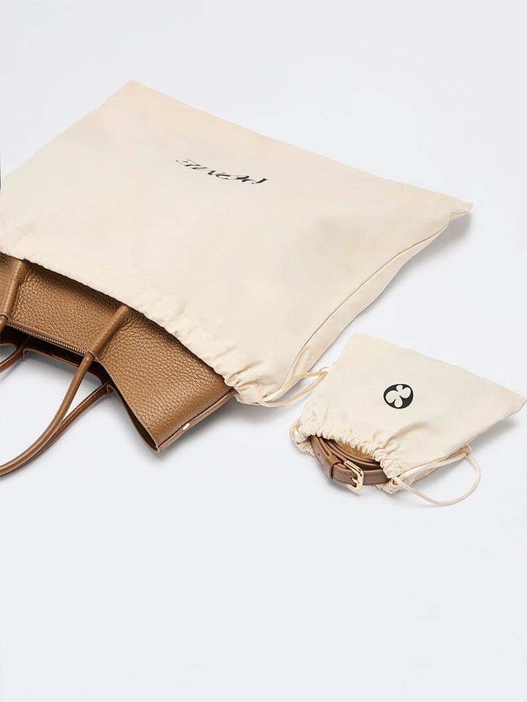 Pome Luxe Belle Grain Leather Medium Tote