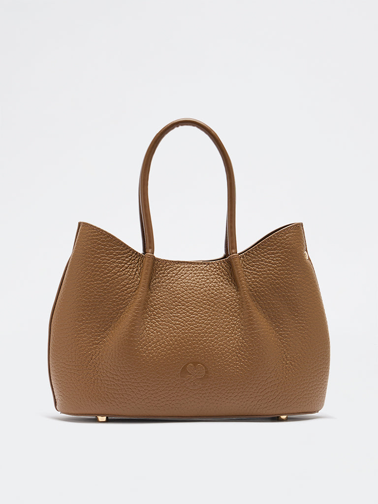 Belle Grain Leather Mini Tote