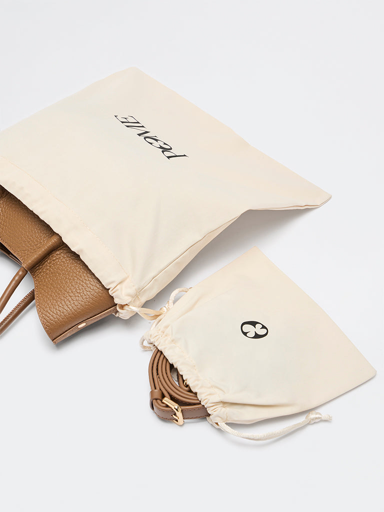 Pome Luxe Belle Grain Leather Mini Tote