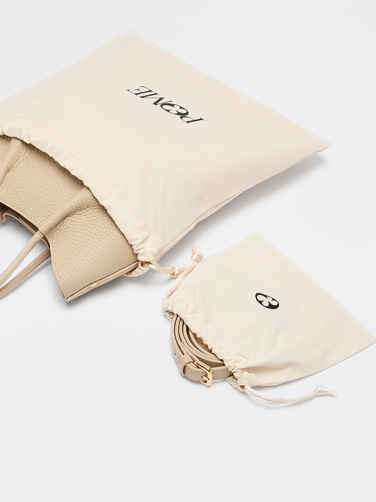 Pome Luxe Belle Grain Leather Mini Tote