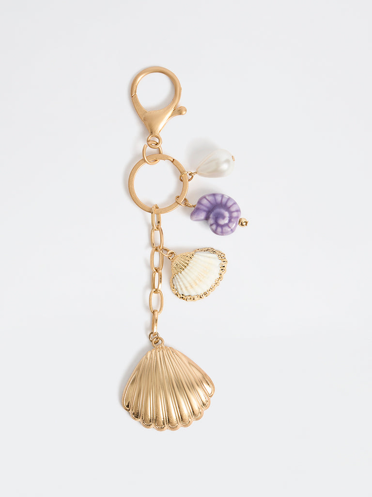 Westside Accessories Gold Shell Bag Charm