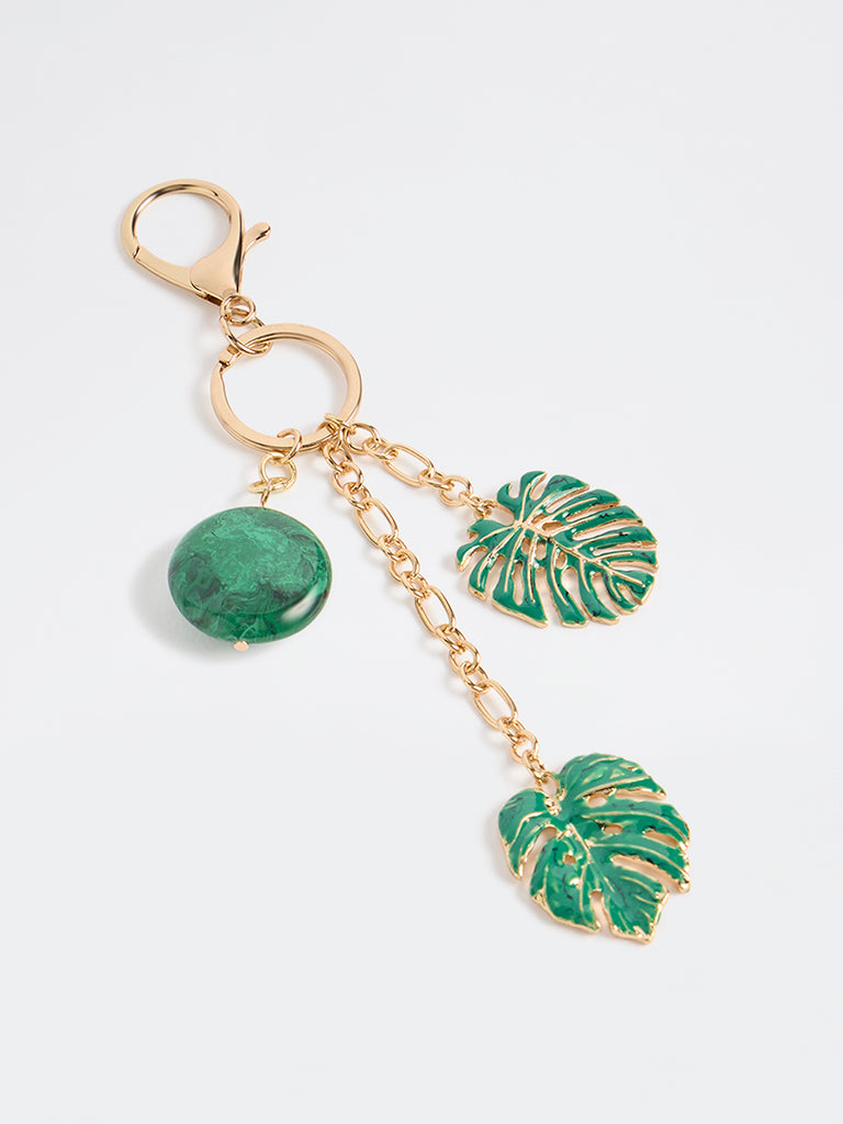 Westside Accessories Green Leaf Motif Bag Charm