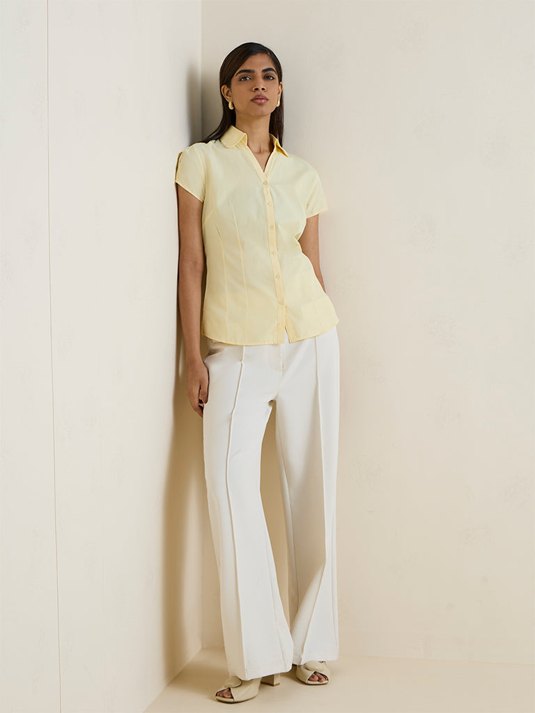 Wardrobe Yellow Solid Shirt