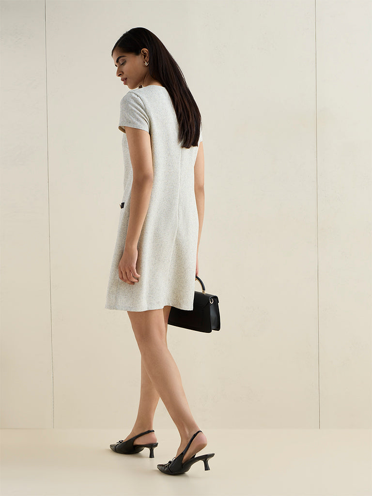 Wardrobe Beige Melange Shift Dress