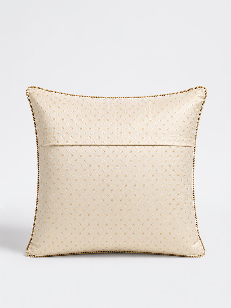 Westside Home Rust Leaf Embroidered Cushion Cover