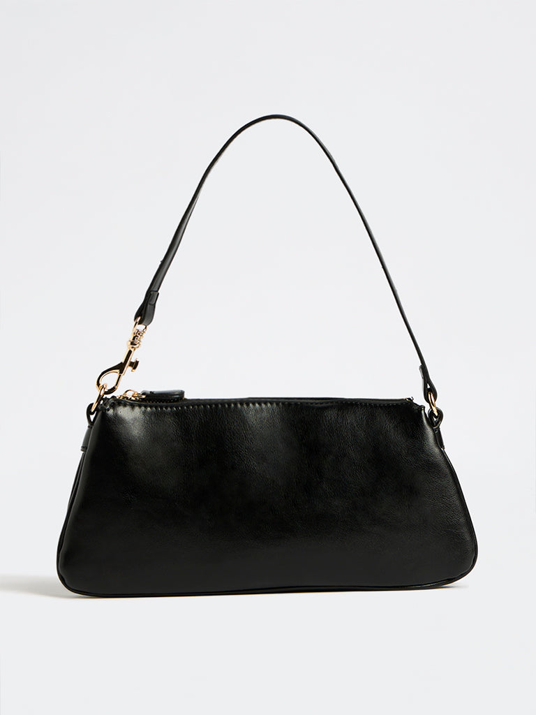 Westside Black Solid Shoulder Bag