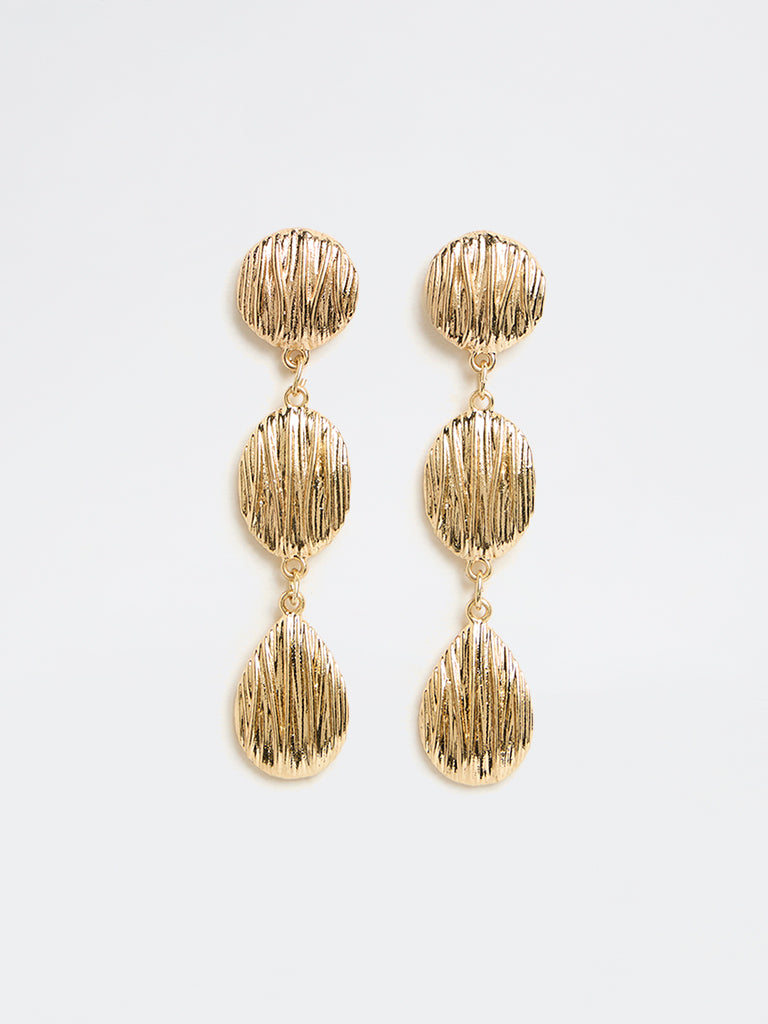 Westside Accessories Gold Statement Dangler Earrings