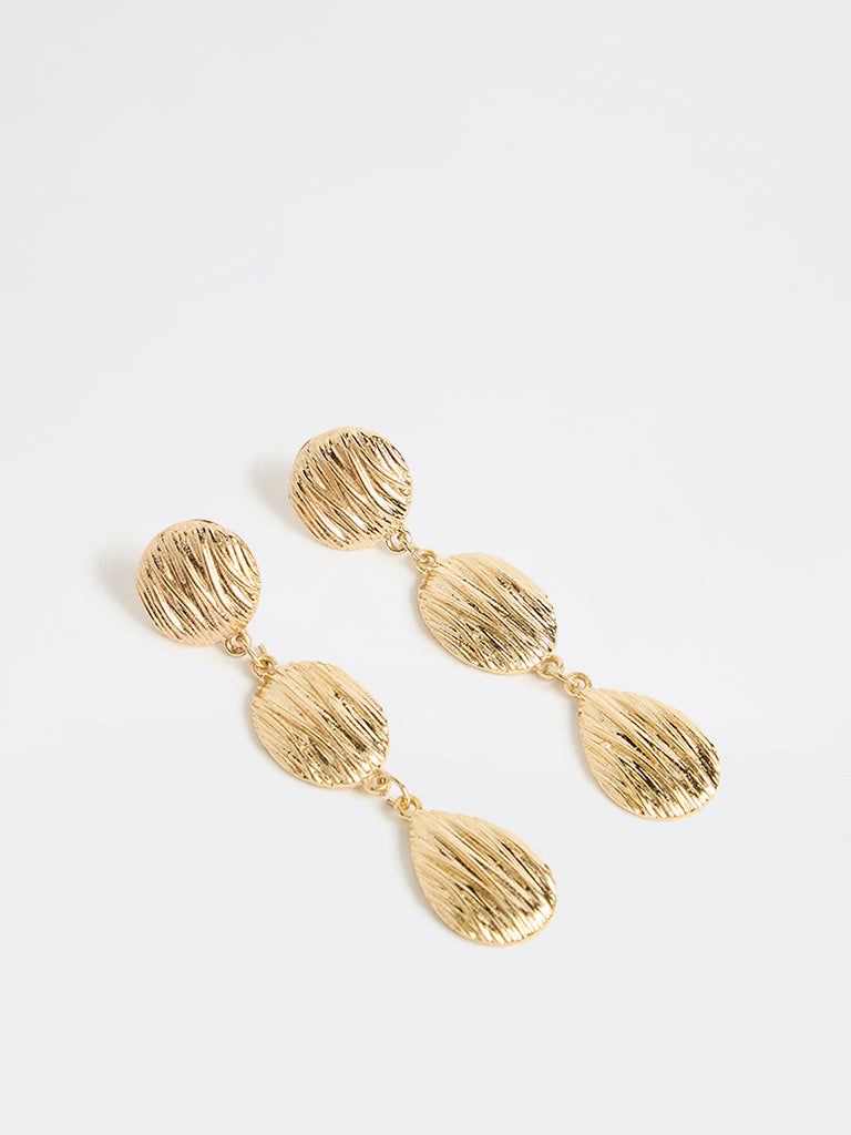 Westside Accessories Gold Statement Dangler Earrings