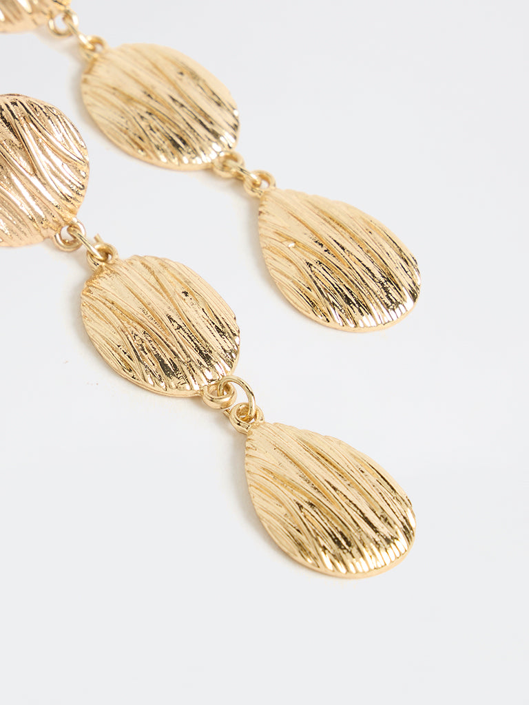Westside Accessories Gold Statement Dangler Earrings
