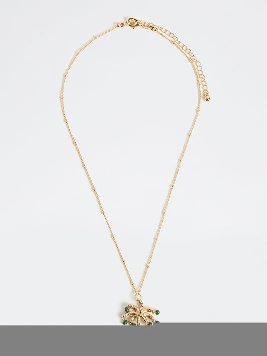 Westside Accessories Gold Tree Pendant Necklace
